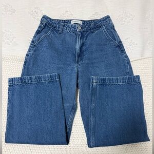 Abercrombie & Fitch Blue Straight Leg Jeans mid rise